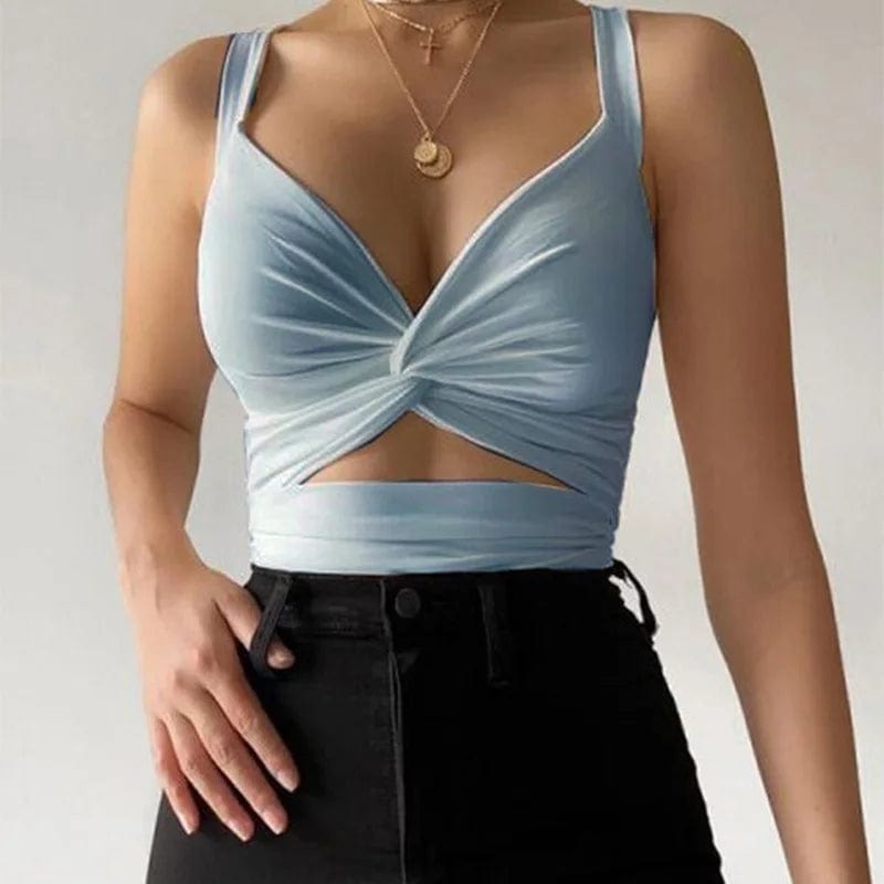 Sexy Women Sleeveless Short Crop tops Ladies