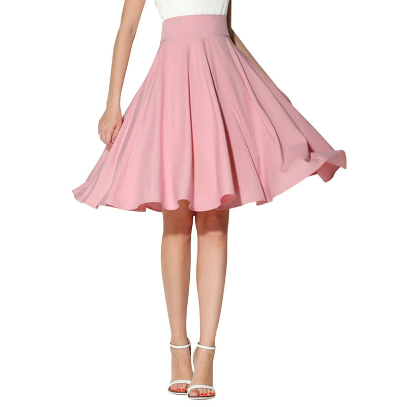Summer Skirt Women Casual Dress High Waist A Line Chiffon